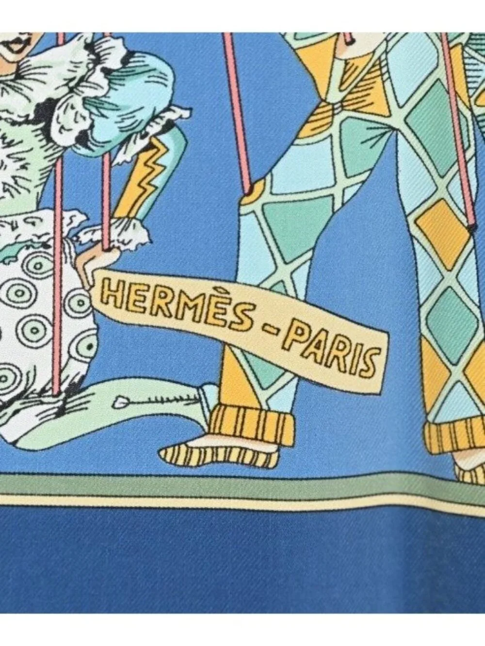 Hermes Bandana Scarf Blue
